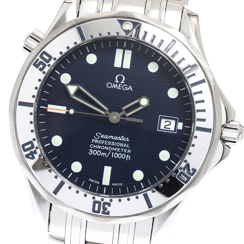 OMEGA Seamaster300 2532.80 Date Navy Dial Automatic Men's Watch_909091