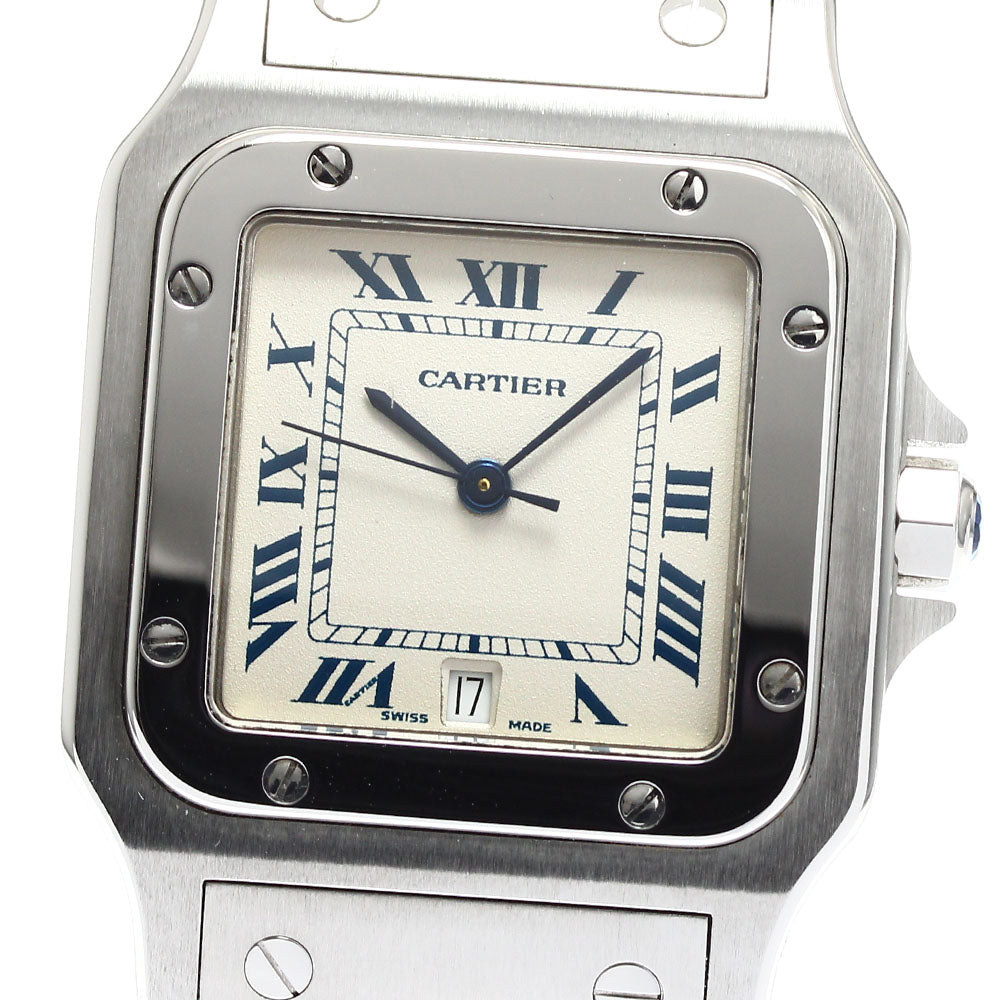 CARTIER Santos GalbeeLM W20018D6 Date beige Dial Quartz Men's Watch_909106