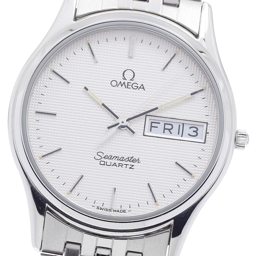 OMEGA Seamaster Day date Silver Dial Quartz Men's Watch_909112