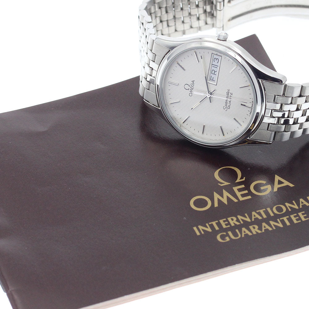 OMEGA Seamaster Day date Silver Dial Quartz Men's Watch_909112
