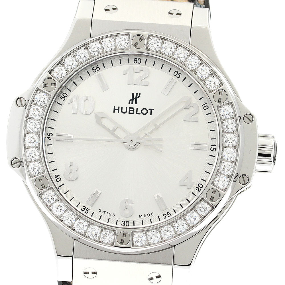 HUBLOT Big Bang Monochrome Steel Diamond Bezel Silver Dial Quartz Ladies_909120
