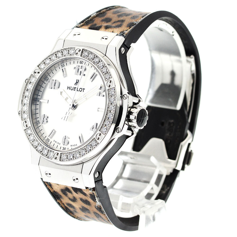 HUBLOT Big Bang Monochrome Steel Diamond Bezel Silver Dial Quartz Ladies_909120