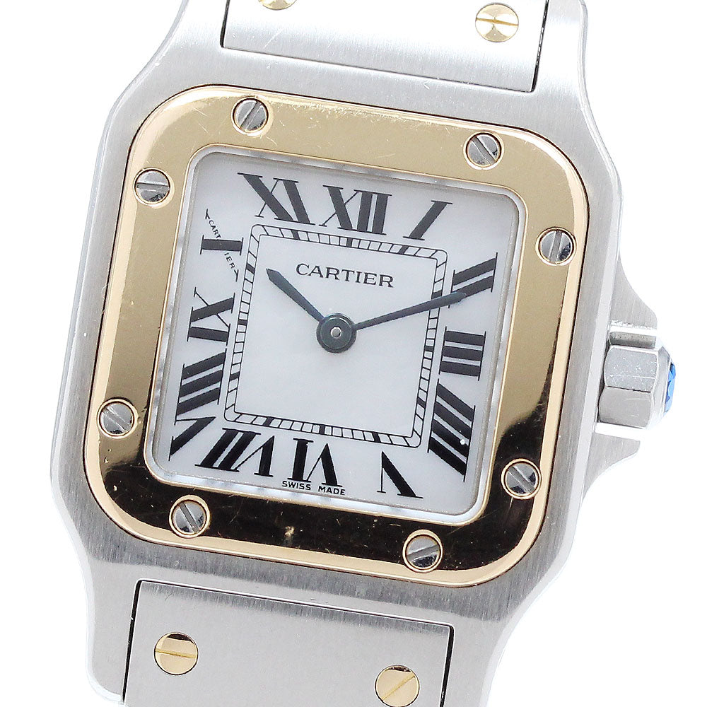 CARTIER Santos GalbeeSM W20103C4 White shell Dial Quartz Ladies Watch_909121