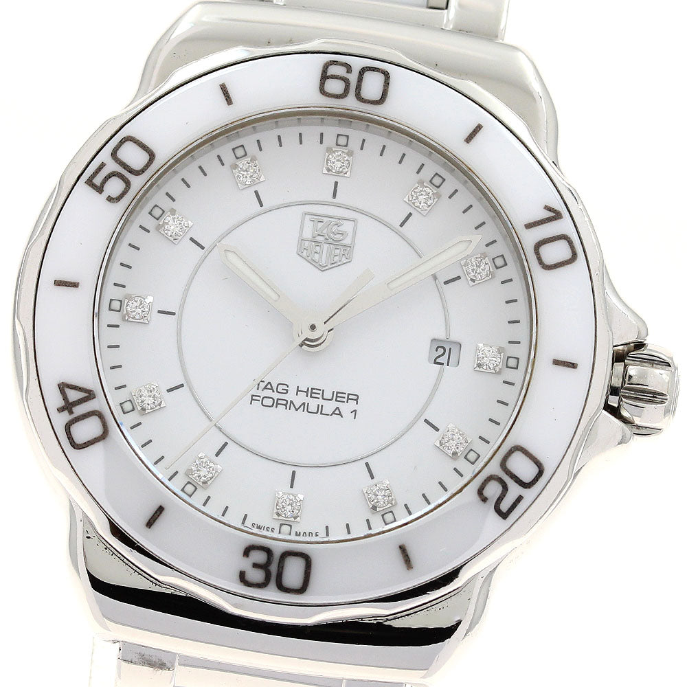 TAG HEUER Formula 1 WAH1315 12P diamond date white Dial Quartz Ladies_909133