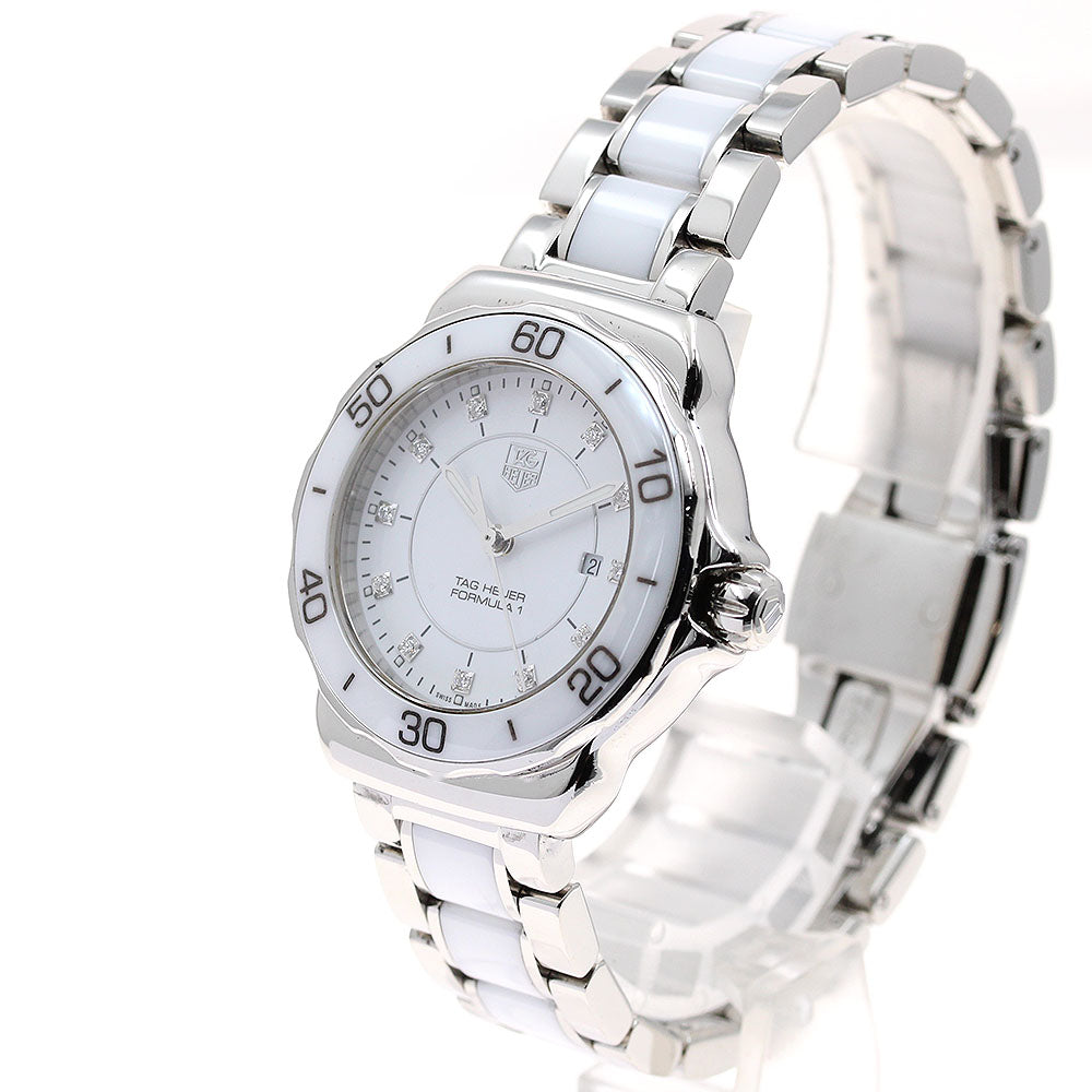 TAG HEUER Formula 1 WAH1315 12P diamond date white Dial Quartz Ladies_909133