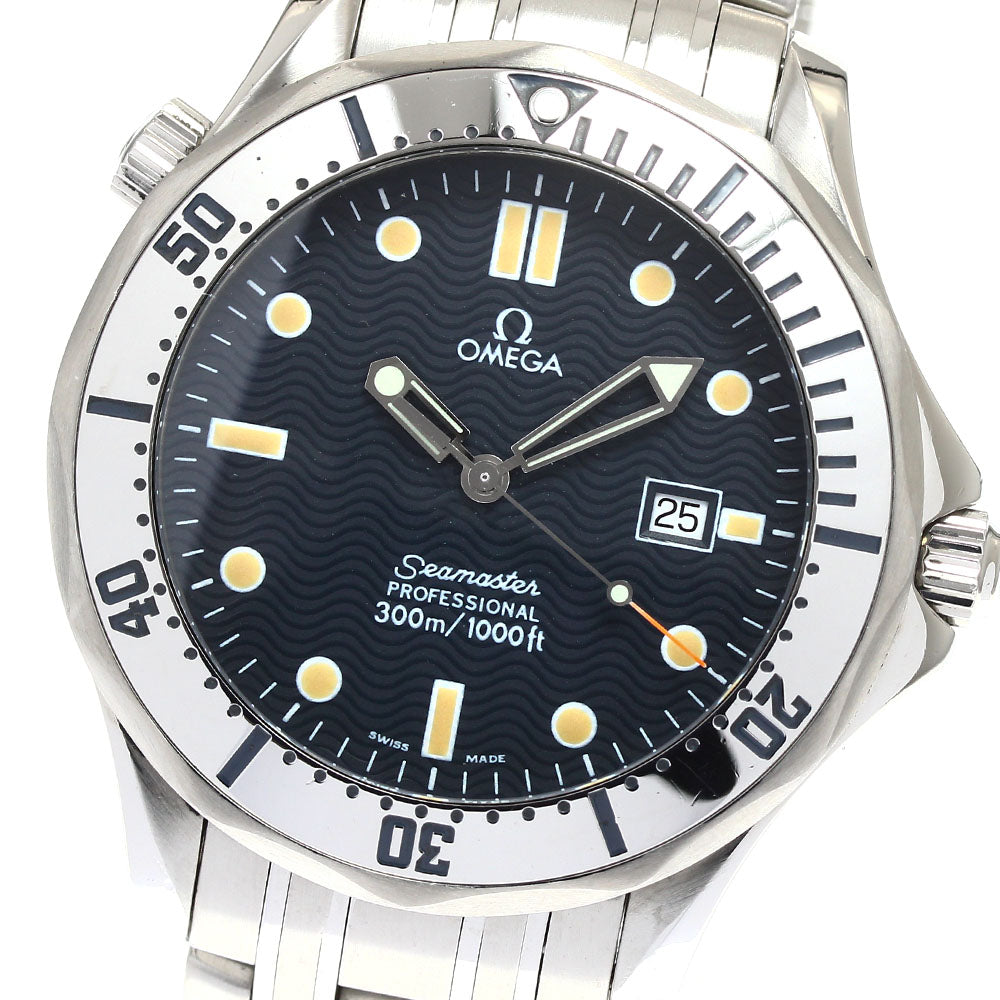 OMEGA Seamaster300 Professional 2542.80 Date Navy Dial Quartz Men's Watch_909144