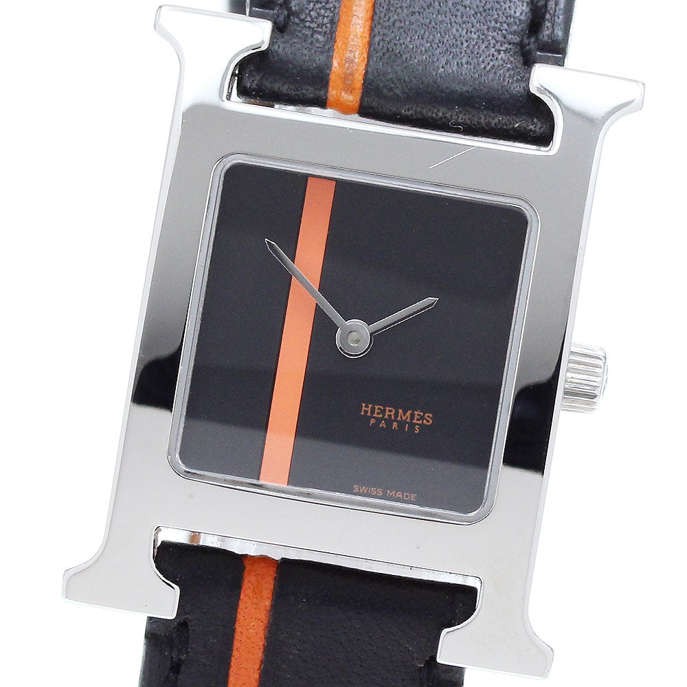 HERMES H watch HH1.210 Orange line black Dial Quartz Ladies Watch_909148