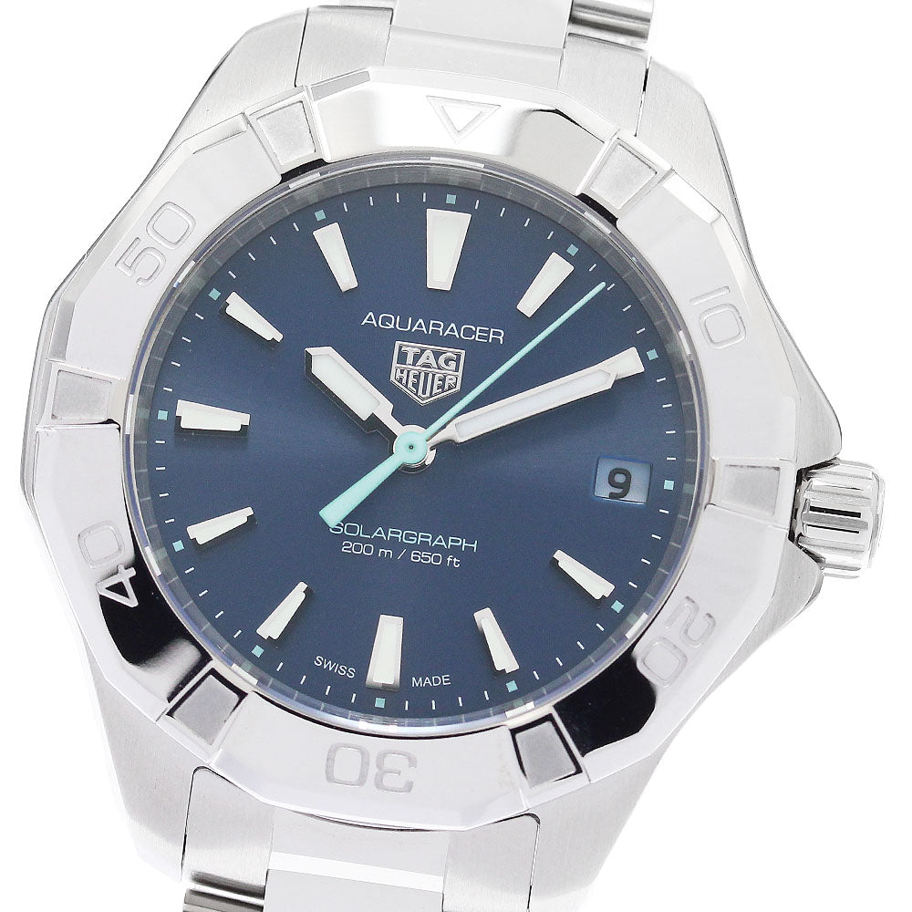 TAG HEUER Aqua racer WBP1311 Solar Powered Graph Blue Dial Quartz Boy's_909164