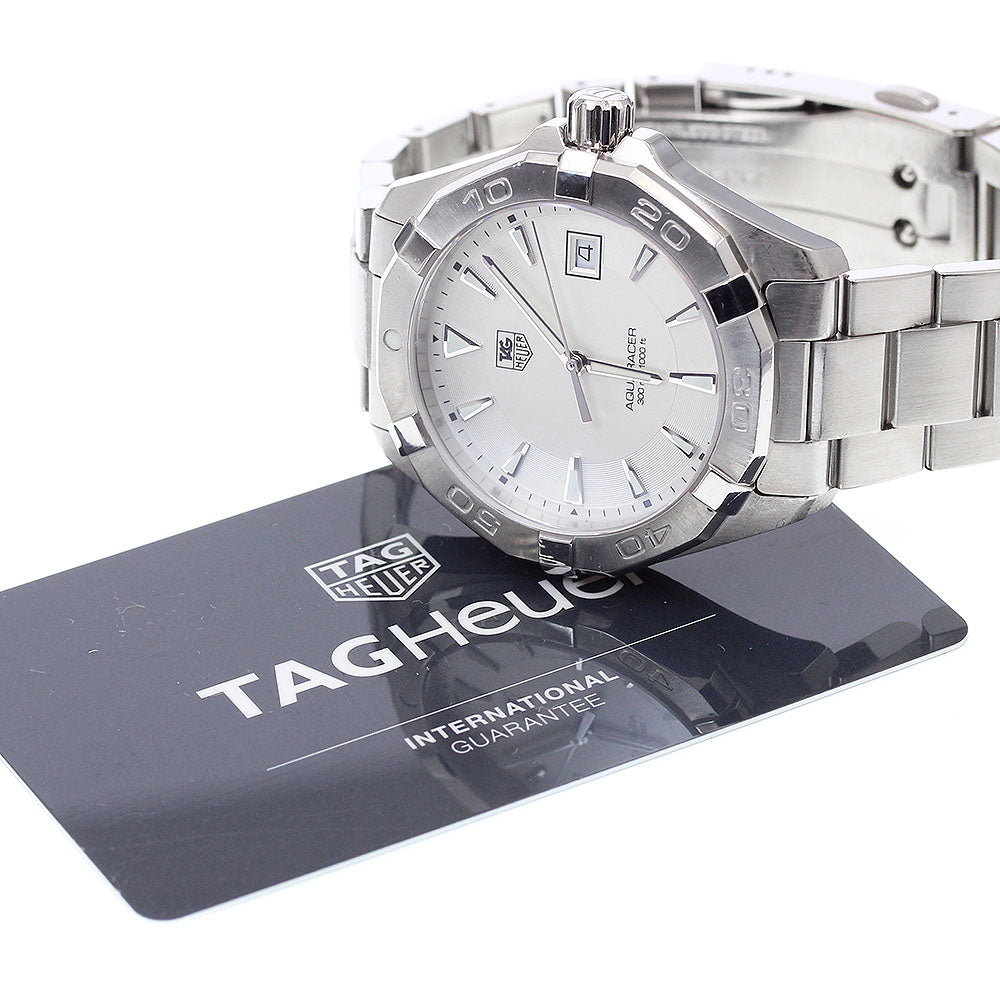 TAG HEUER Aqua racer WAY1111 Date Silver Dial Quartz Men's Watch_909166