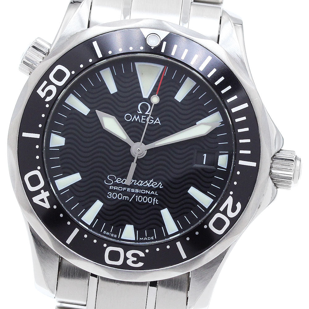OMEGA Seamaster300 2262.50 Date black Dial Quartz Boy's Watch_909189