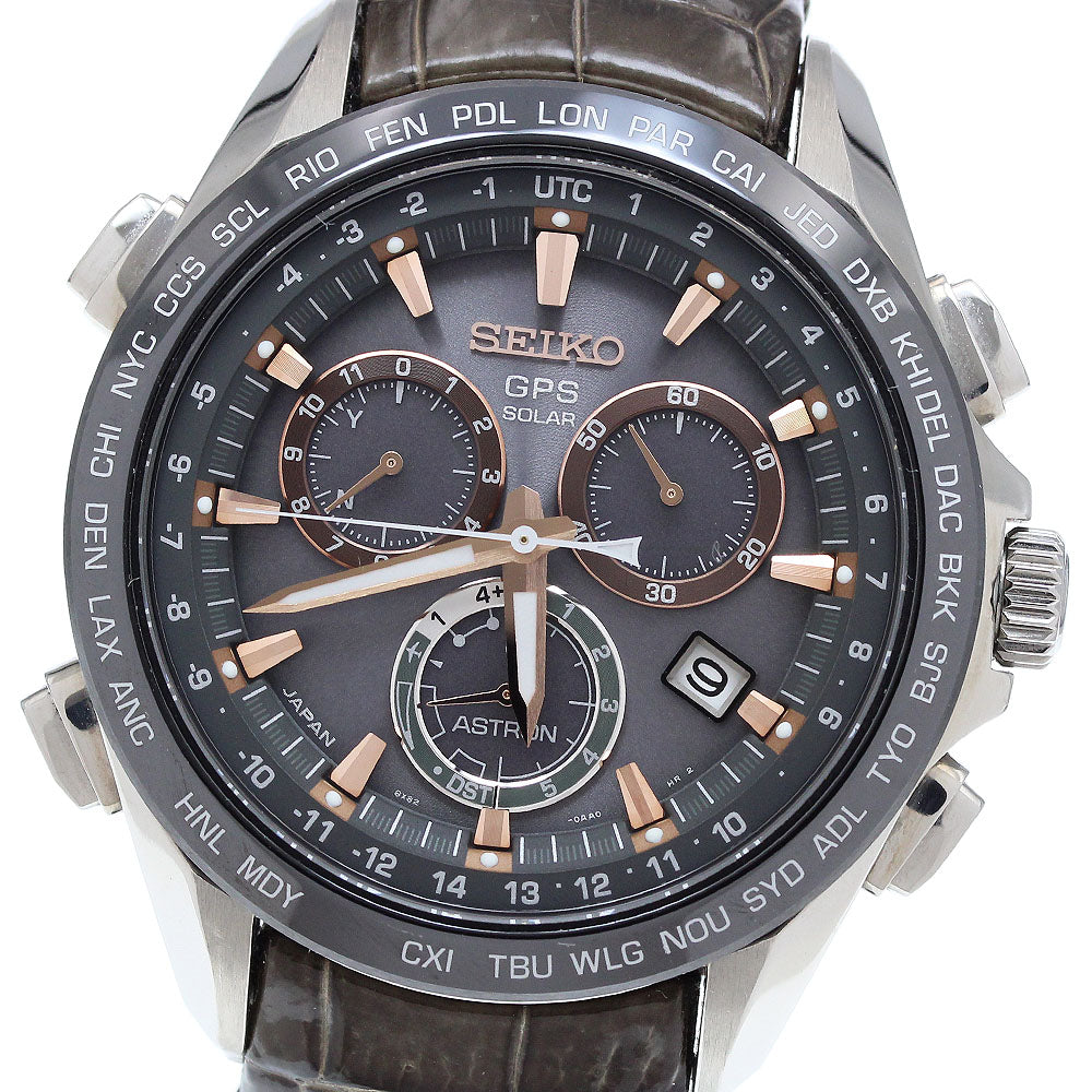 SEIKO Astron SBXB023/8X82-0AB0-1 Date gray Dial Solar Powered Radio Men's Watch_909195