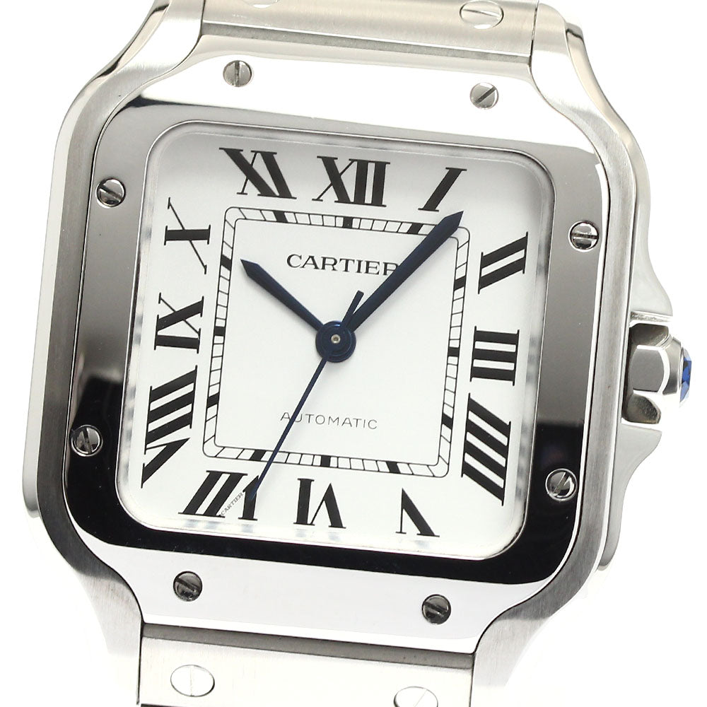 CARTIER Santos de Cartier MM WSSA0029 Silver Dial Automatic Men's Watch_909201