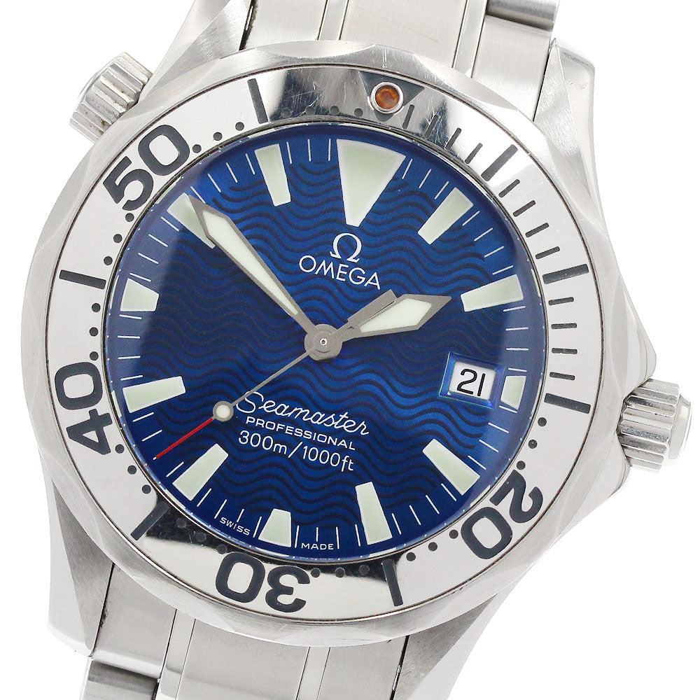 OMEGA Seamaster300 2263.80 Date blue Dial Quartz Boy's Watch_909490