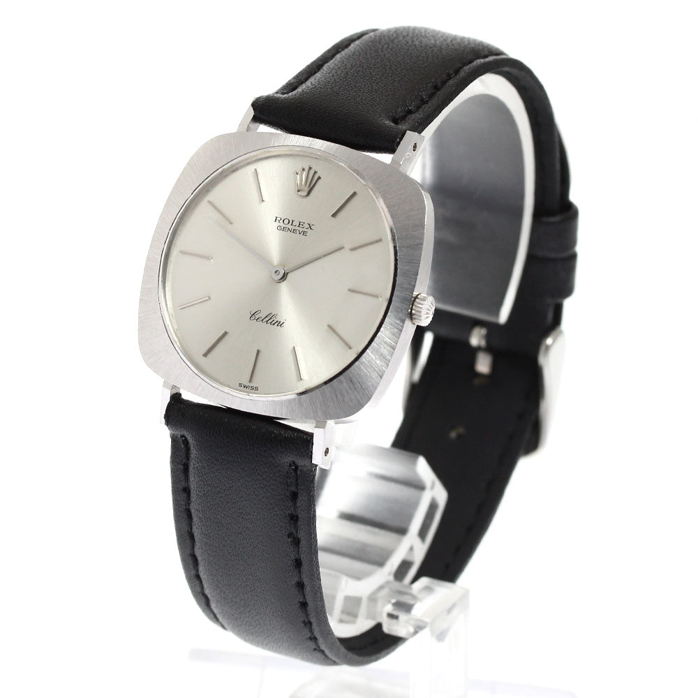 ROLEX Cellini 3735 K18WG Cal.1600 Silver Dial Hand Winding Men's Watch_909516