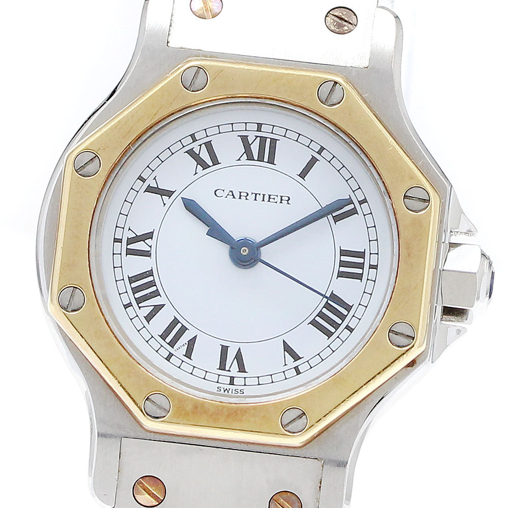 CARTIER Santos Octagon SM white Dial Automatic Ladies Watch_909530