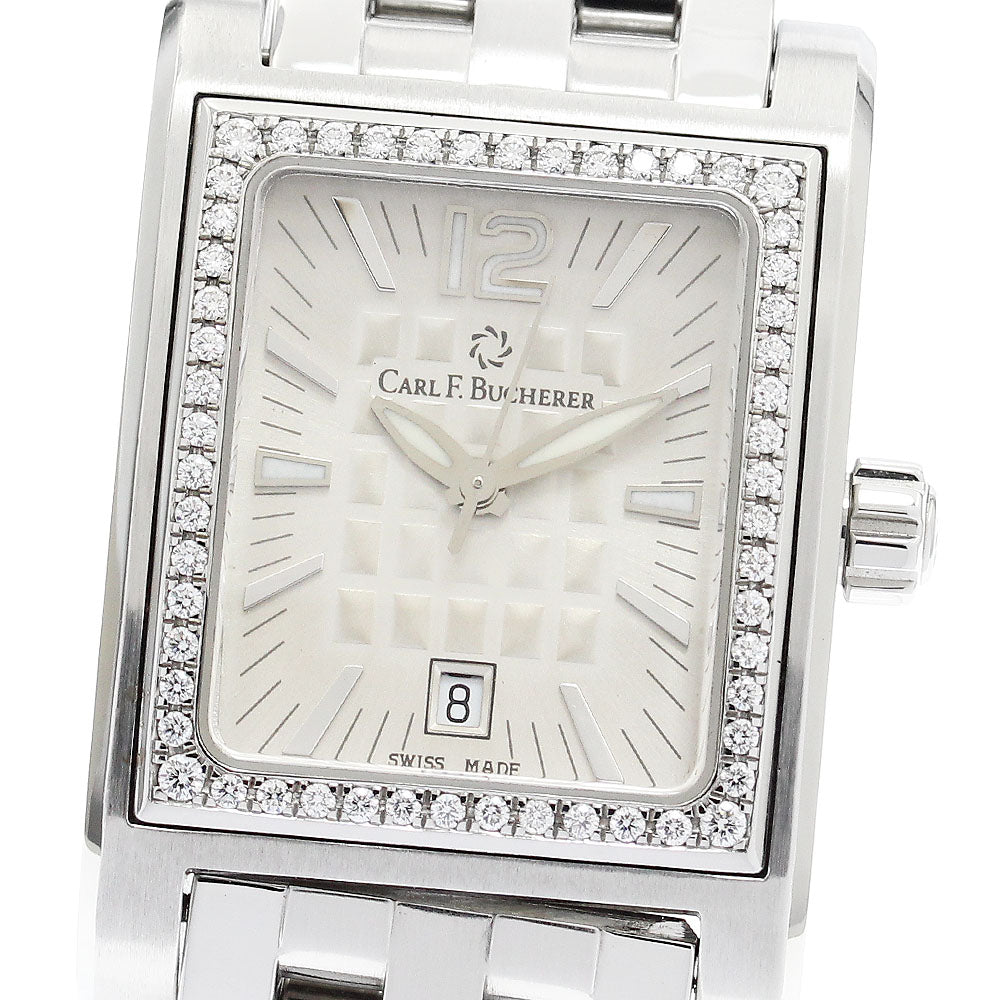 CARL F.BUCHERER ANTECEDO 956.752 Diamond Bezel Quartz Ladies Watch_909536