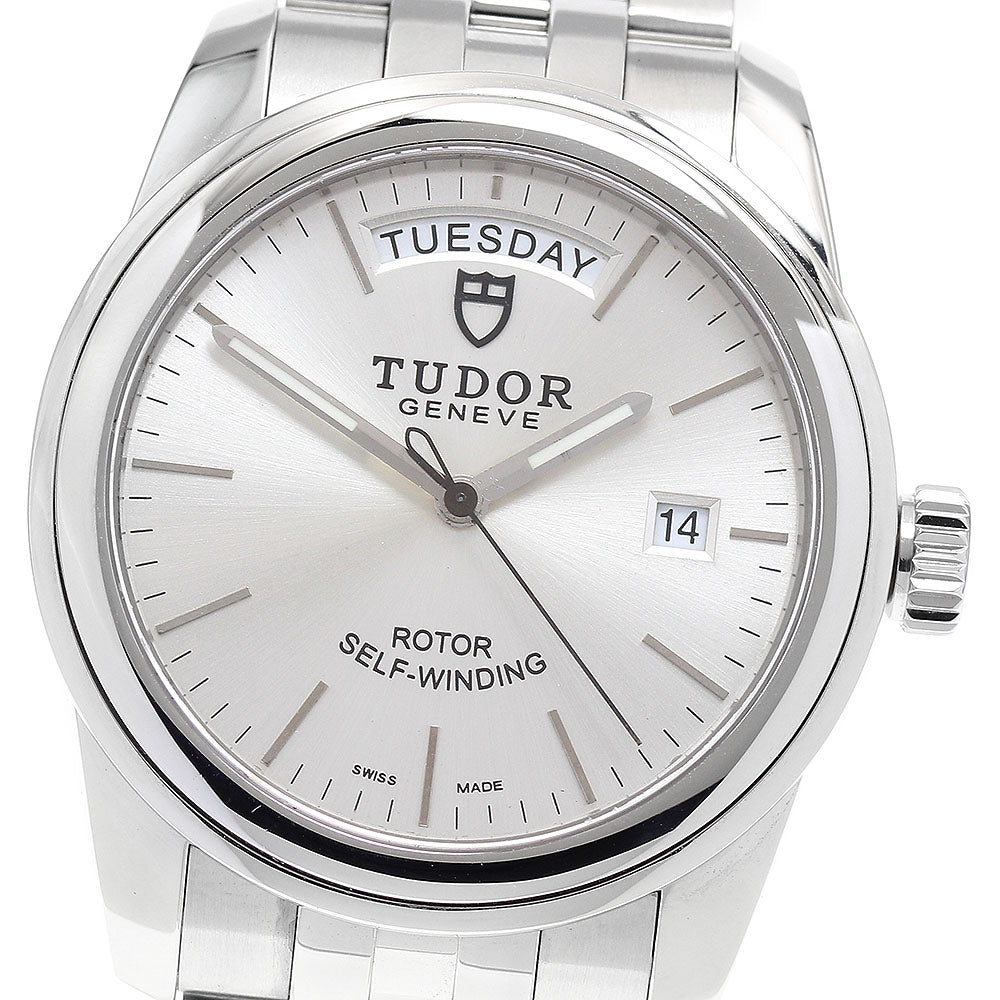 TUDOR Glamor Day Date 56000 Silver Dial Automatic Men's Watch_909548