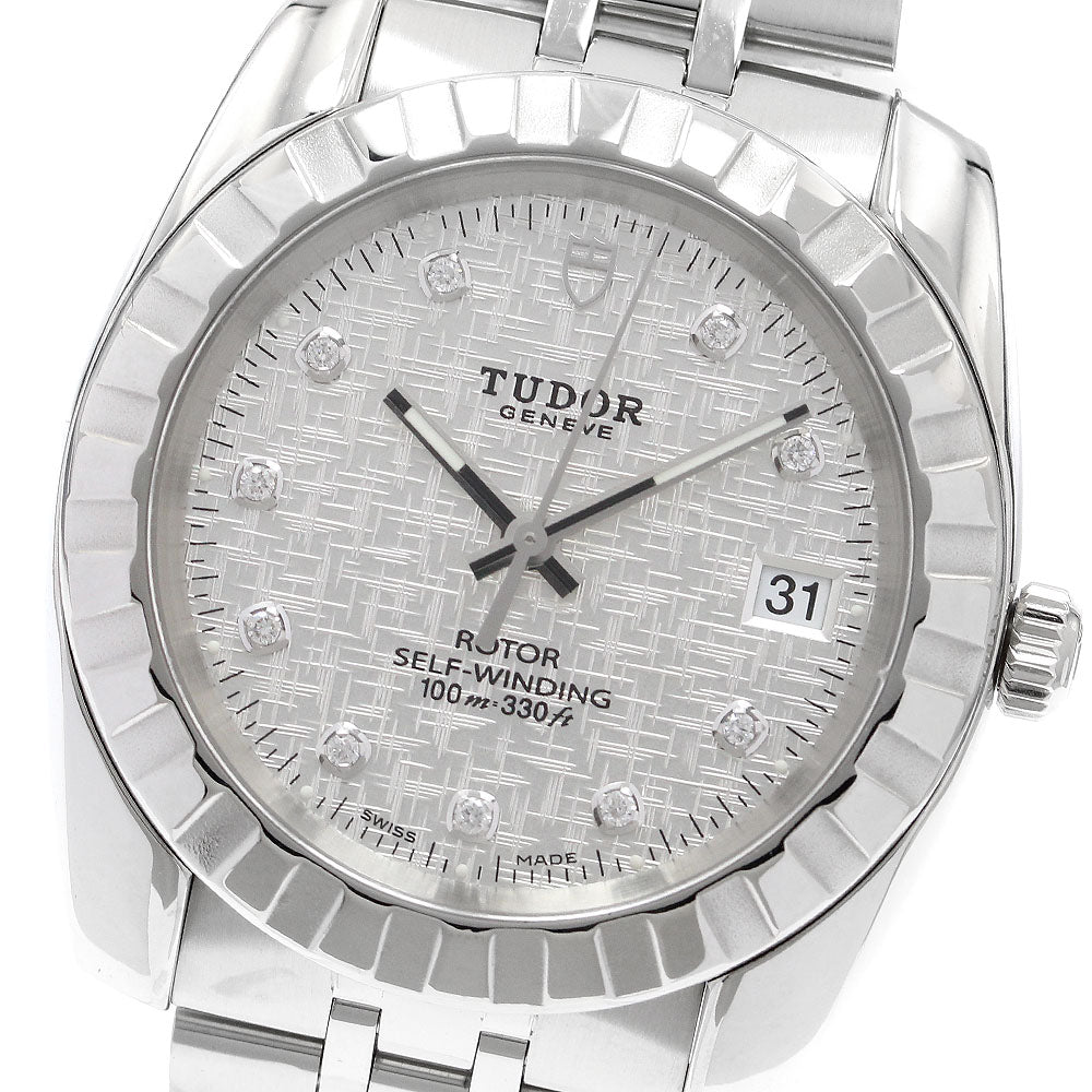 TUDOR Classic 21010 10P diamond Silver Dial Automatic Men's Watch_909554