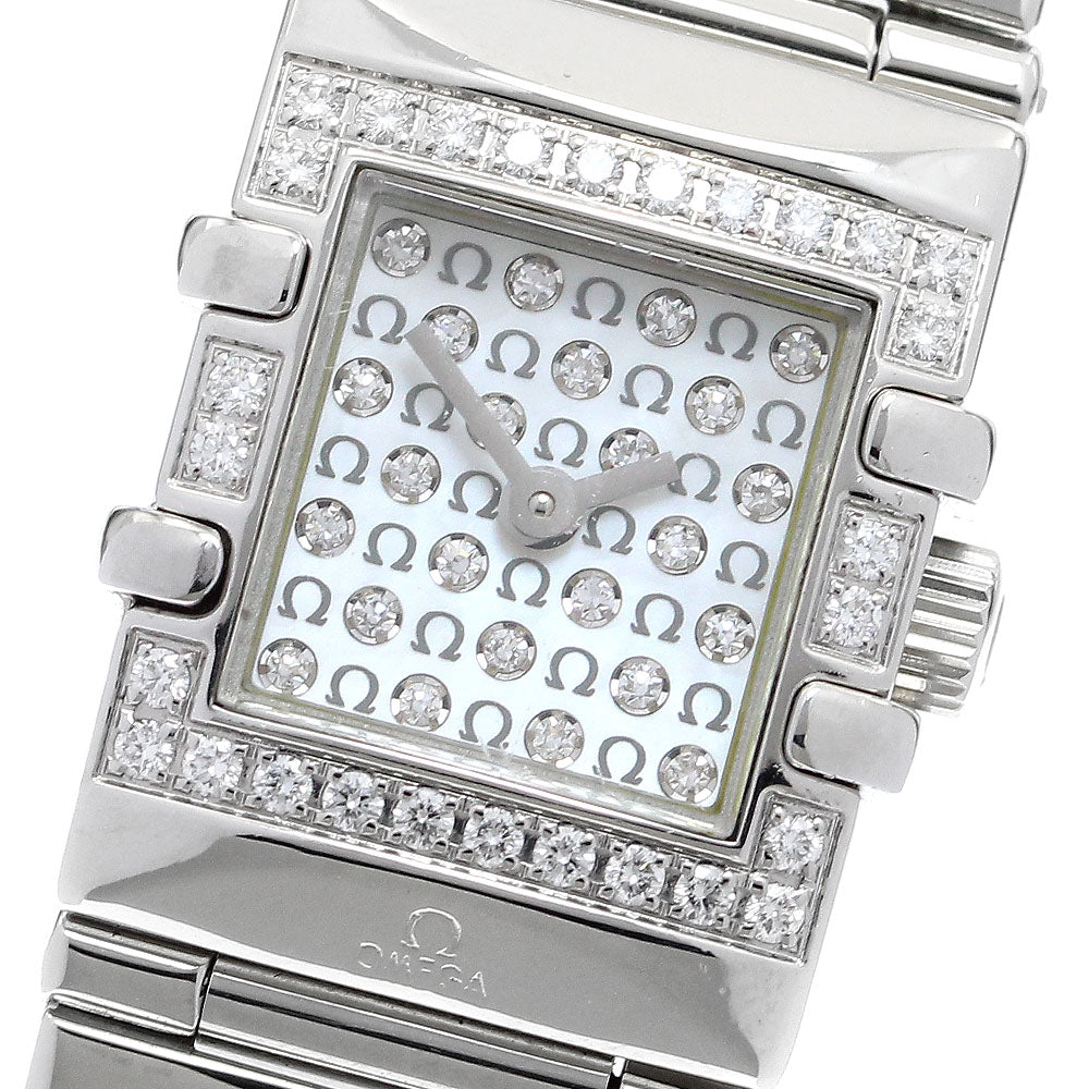 OMEGA Constellation Quadra Mini 1539.77 Diamond Bezel White shell Dial Quartz Ladies Watch_909561
