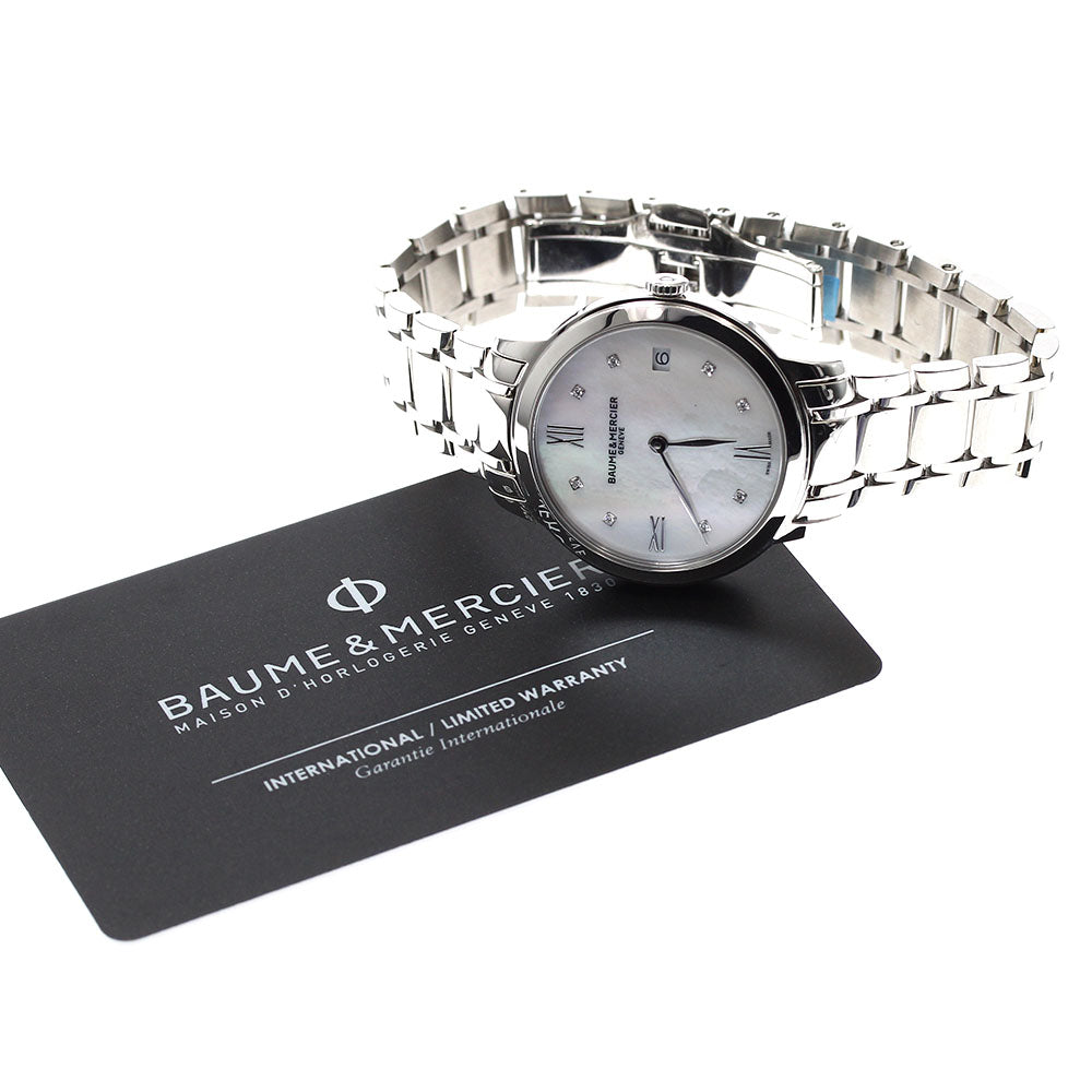 Baume & Mercier Classima MOA10326 8P diamond White shell Dial Quartz Ladies Watch_909566