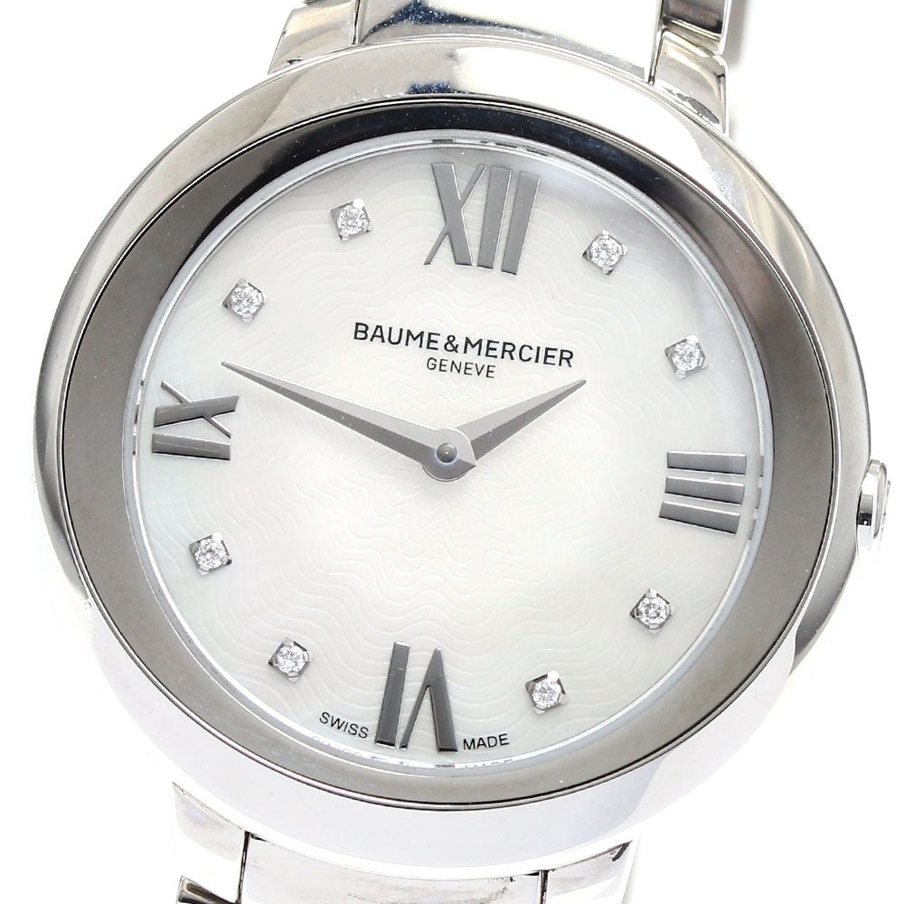 Baume & Mercier Promes MOA10158 8P diamond White shell Dial Quartz Ladies Watch_909568