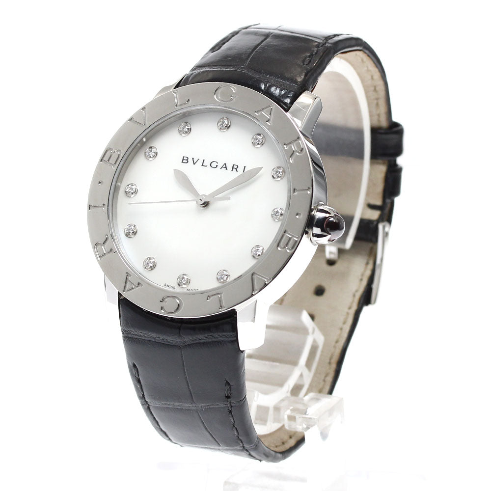 BVLGARI BVLGARIBVLGARI BBL37S 12P Diamond Shell Dial White shell Dial Quartz Boy's Watch_909574