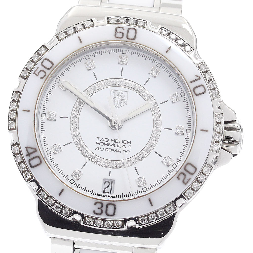 TAG HEUER Formula 1 WAU2213 Diamond Bezel white Dial Automatic Ladies_909580