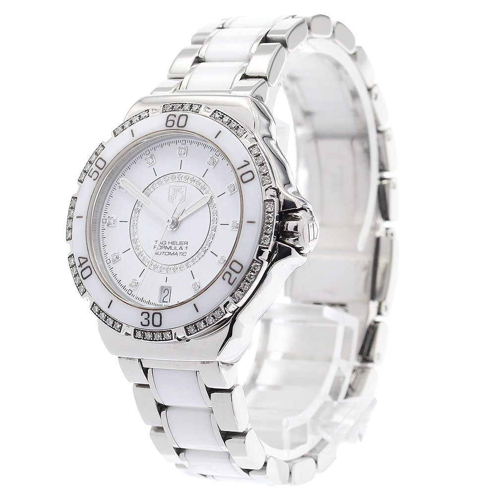 TAG HEUER Formula 1 WAU2213 Diamond Bezel white Dial Automatic Ladies_909580