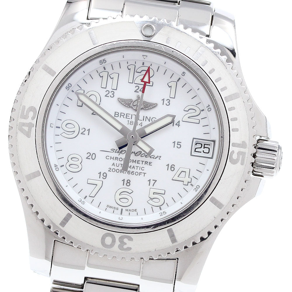 BREITLING Super Ocean II 36 A17312 Date white Dial Automatic Ladies Watch_909588