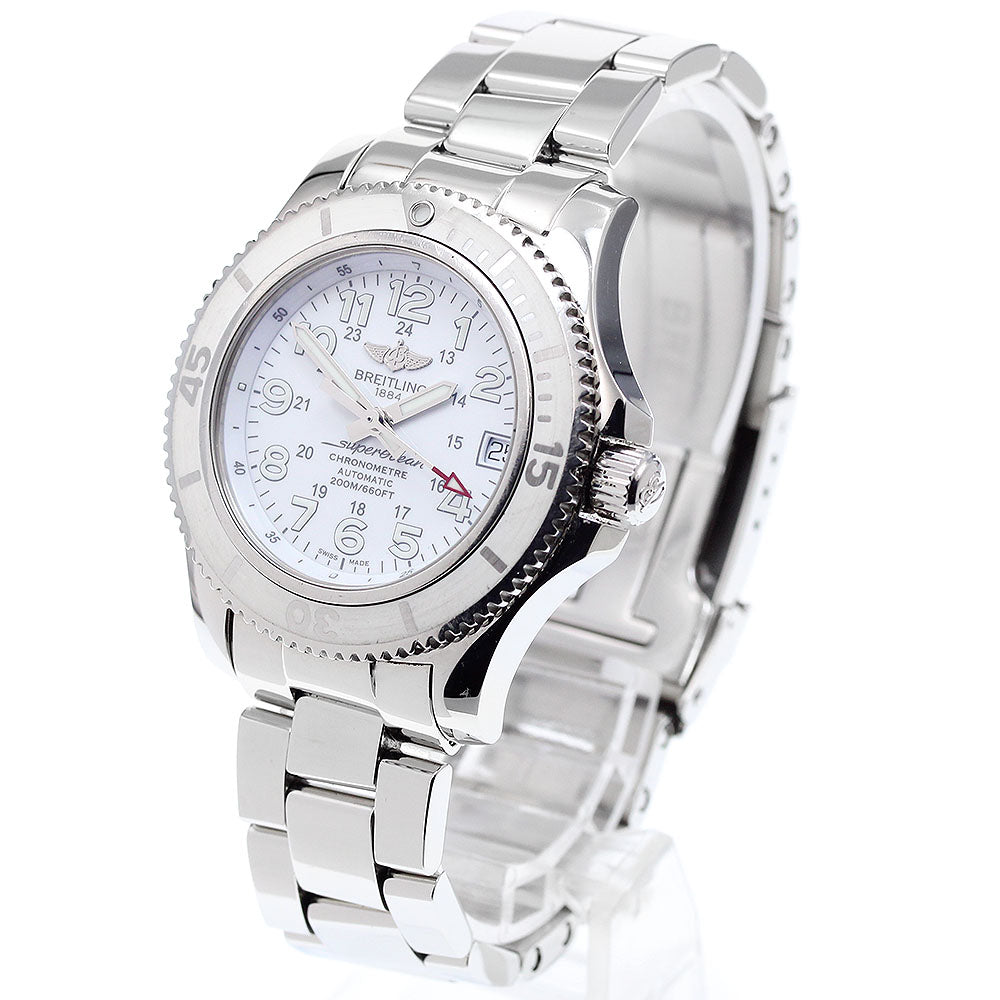BREITLING Super Ocean II 36 A17312 Date white Dial Automatic Ladies Watch_909588