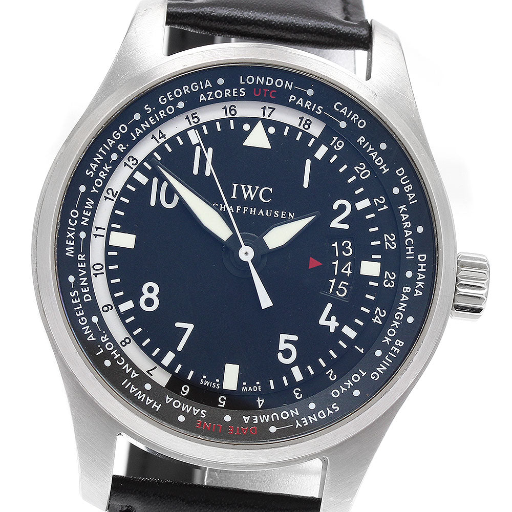 IWC SCHAFFHAUSEN Pilot watch world timer IW326201 Date AT Men's Watch_909596
