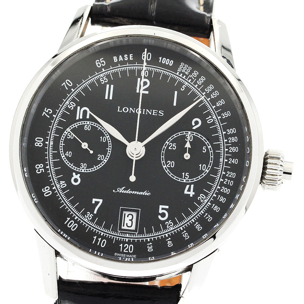 LONGINES Heritage collection L2.800.4 Column wheel chronograph black Dial Automatic Men's Watch_909610