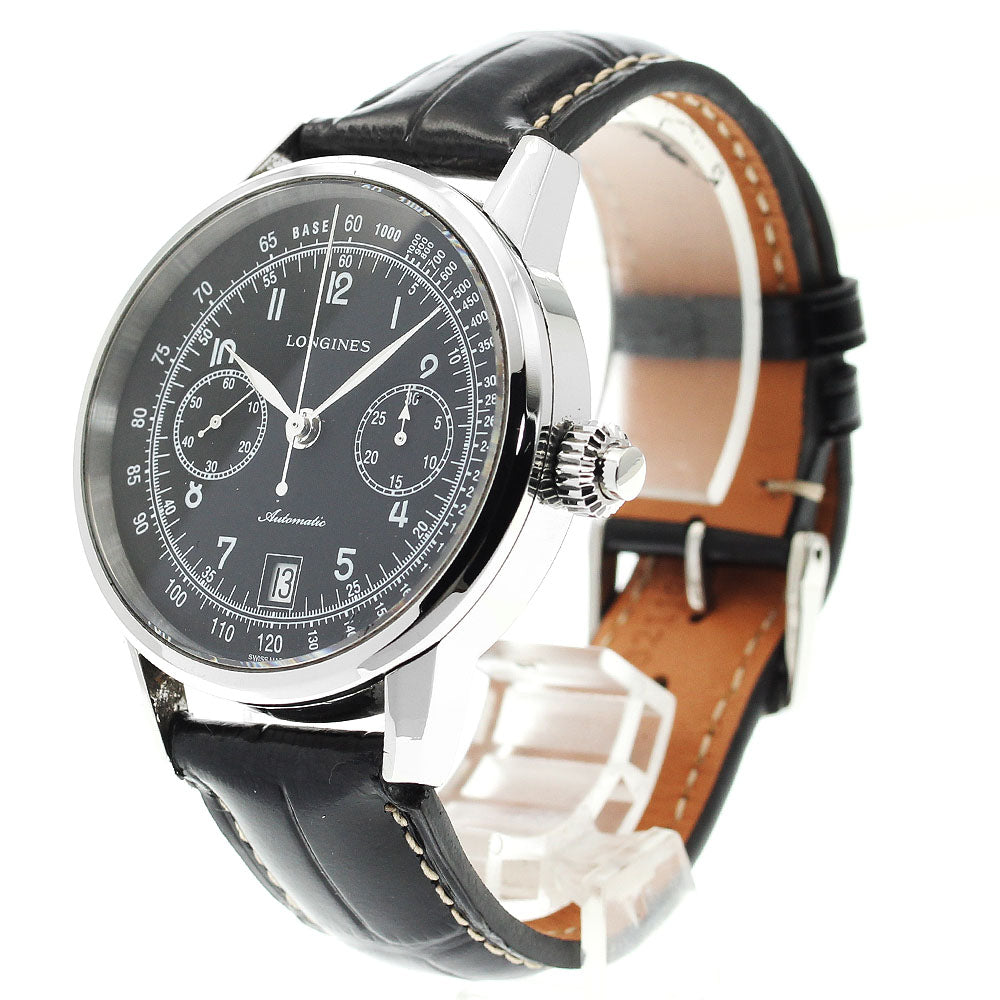 LONGINES Heritage collection L2.800.4 Column wheel chronograph black Dial Automatic Men's Watch_909610