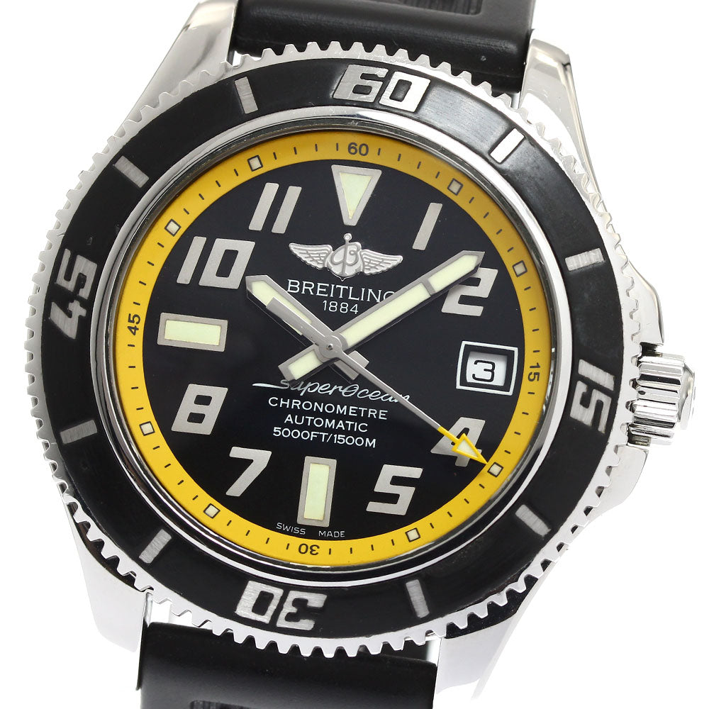 BREITLING Super Ocean 42 A17364 Date Black Dial Automatic Men's Watch_909611