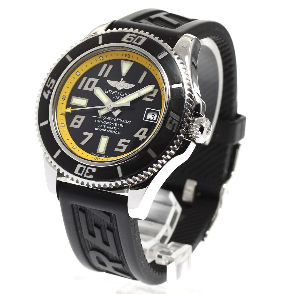 BREITLING Super Ocean 42 A17364 Date Black Dial Automatic Men's Watch_909611