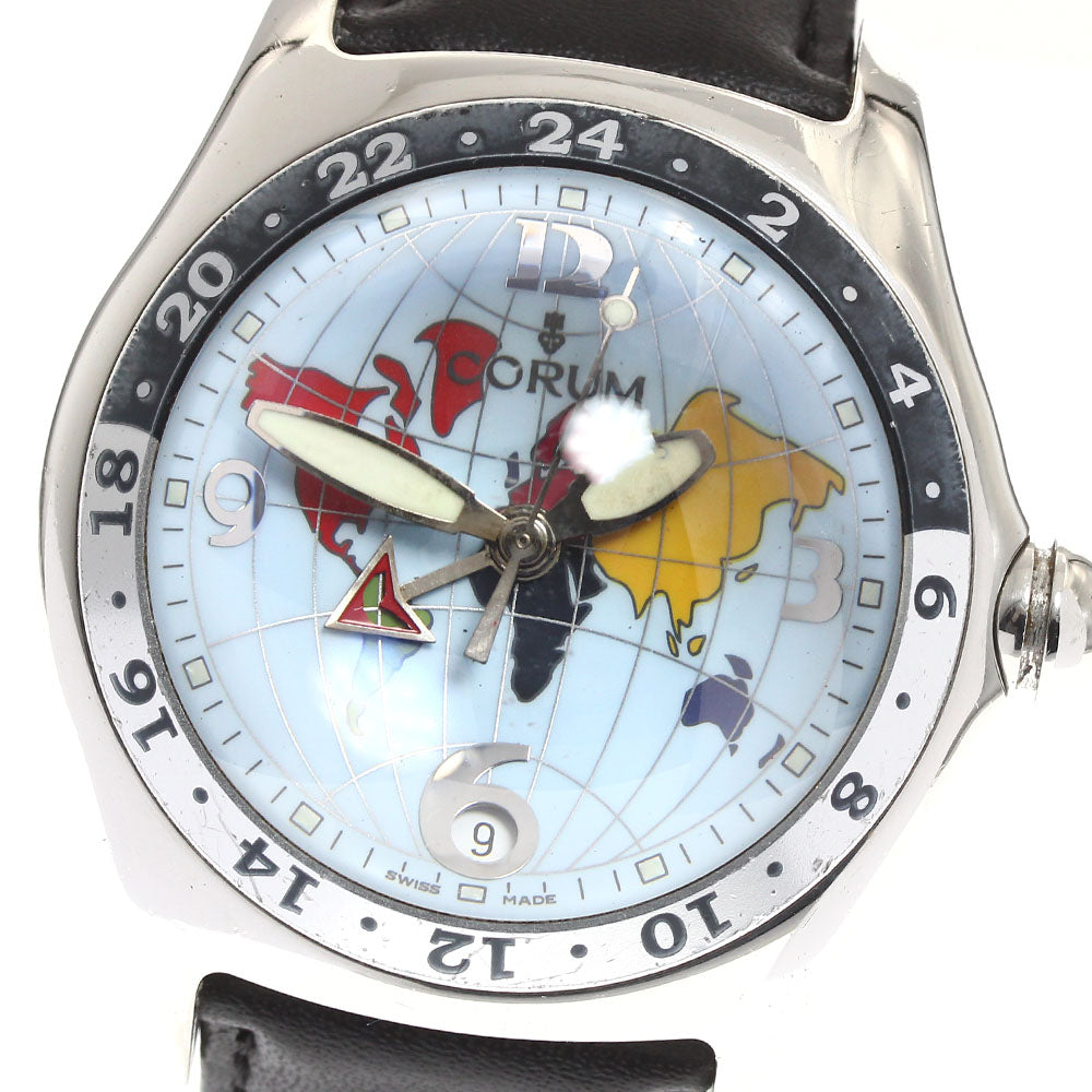 CORUM bubble 383.150.20 GMT date Light blue Dial Automatic Men's Watch_909613