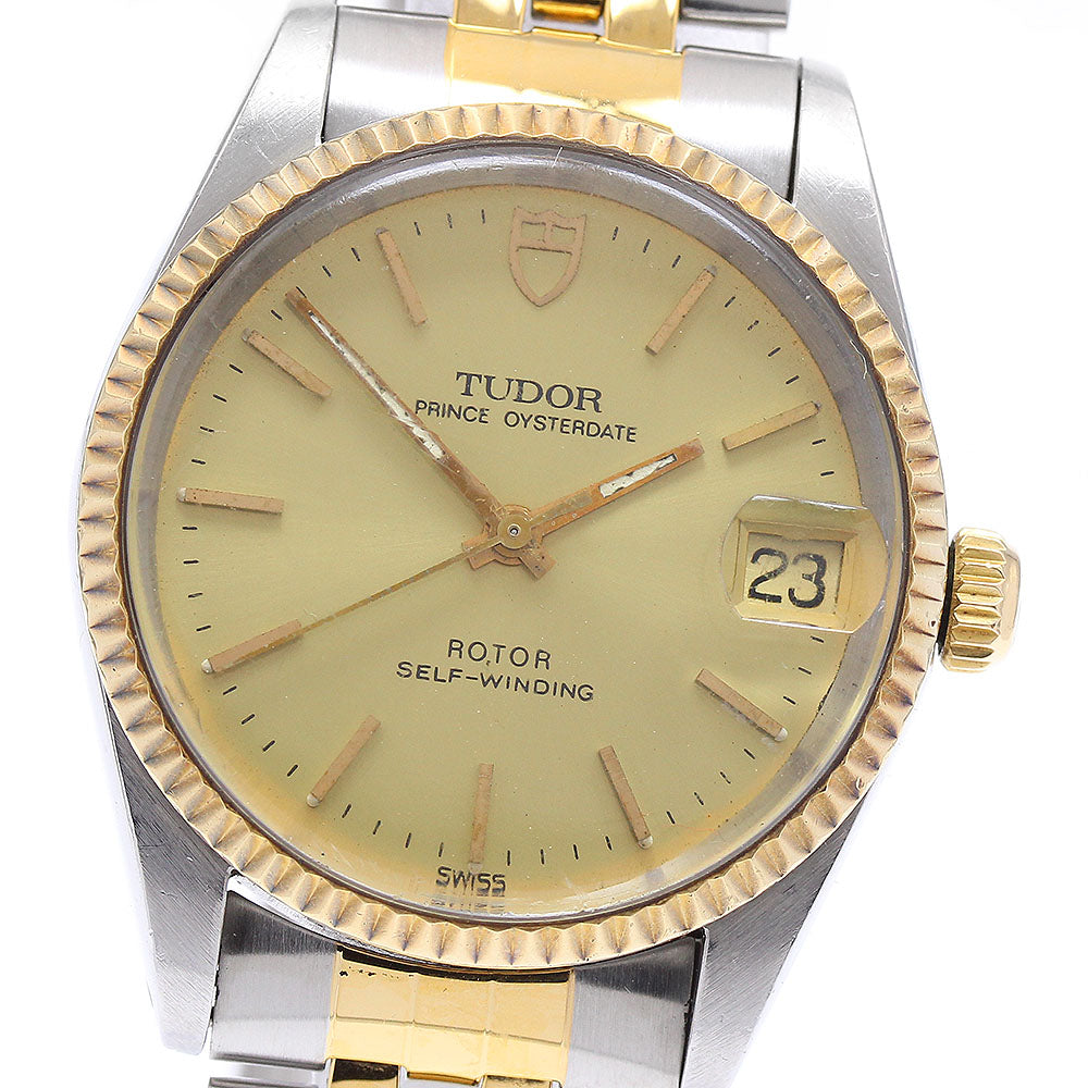 TUDOR Prince Oyster Date 72033 Cal.2824-2 YG bezel Automatic Boy's Watch_909617