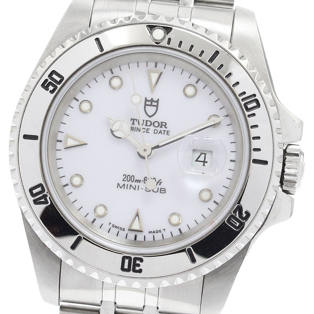 TUDOR Prince Date Mini Sub 73190 white Dial Automatic Boy's Watch_909619