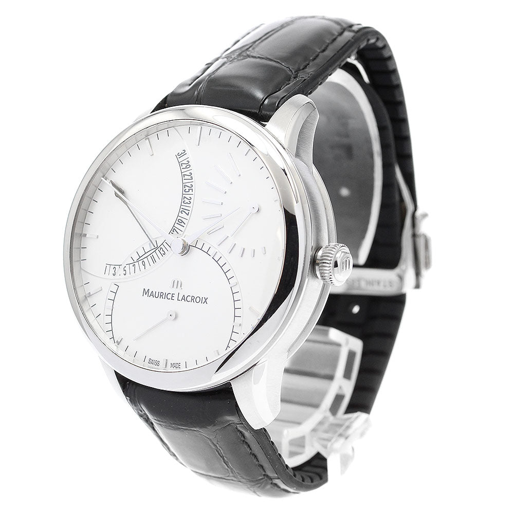 MAURICE LACROIX Masterpiece MP6508 Calandrier Retrograde Silver Dial Automatic Men's Watch_909626
