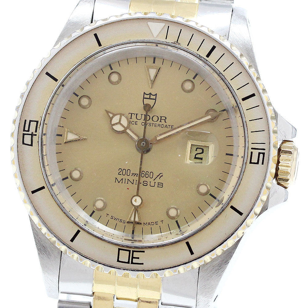 TUDOR Mini Sub Prince Oyster Date 73091 Cal.2671 gold Dial AT Boy's_909628