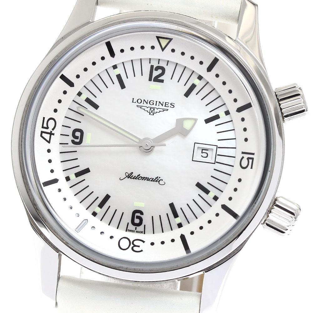 LONGINES Legend diver L3.374.4 Date White shell Dial Automatic Boy's Watch_909638