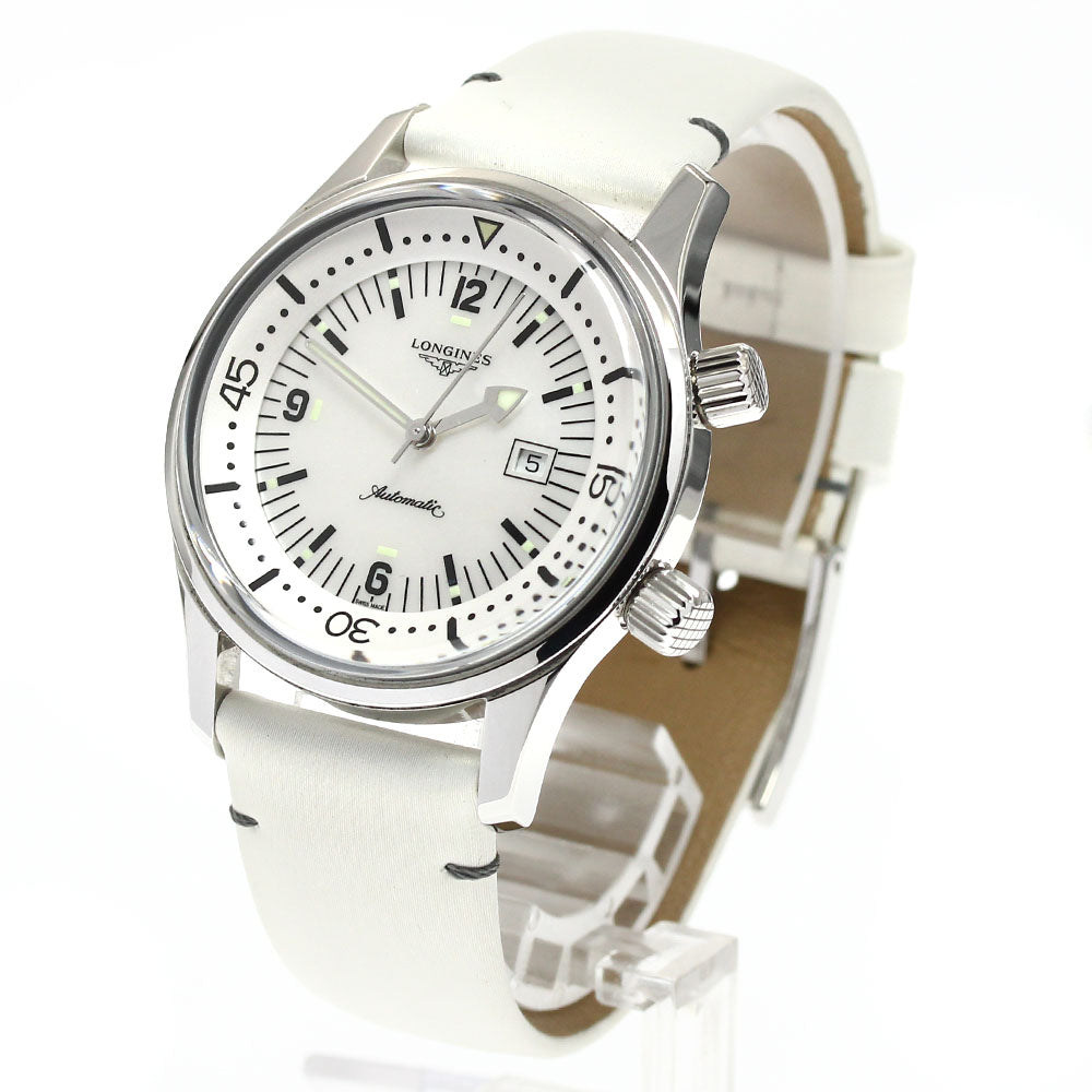 LONGINES Legend diver L3.374.4 Date White shell Dial Automatic Boy's Watch_909638