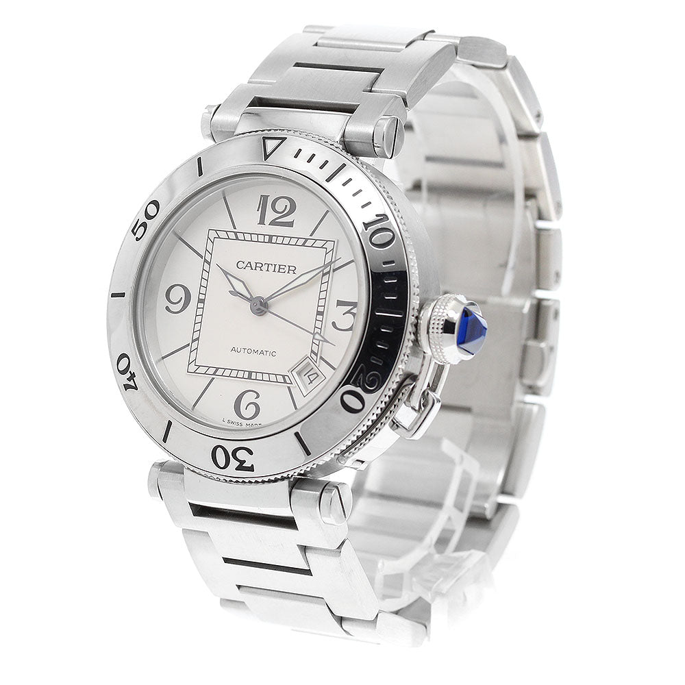 CARTIER Pasha Seatimer W31080M7 Date Silver Dial Automatic Men's Watch_909648