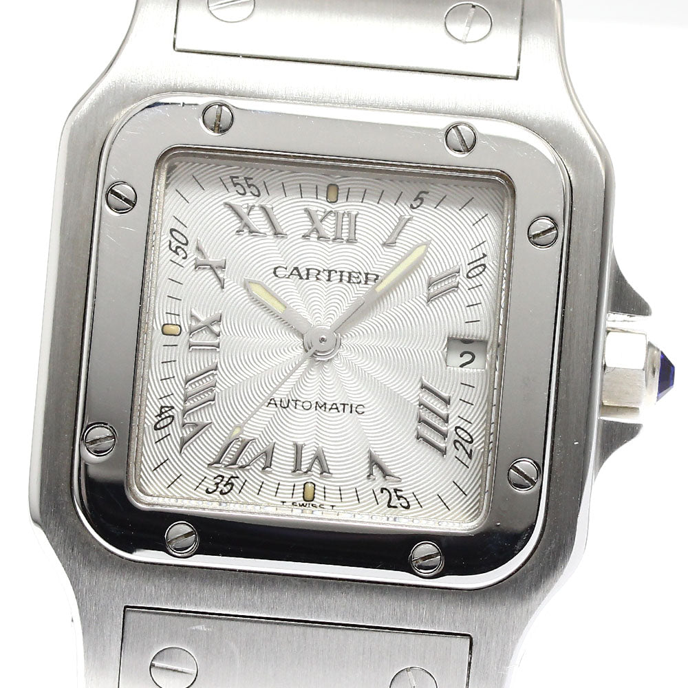 CARTIER Santos Galbee LM W20040D6 Date Silver Dial Automatic Men's Watch_909650