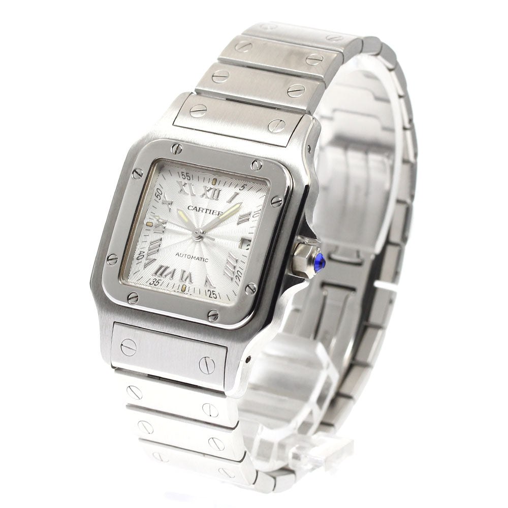 CARTIER Santos Galbee LM W20040D6 Date Silver Dial Automatic Men's Watch_909650