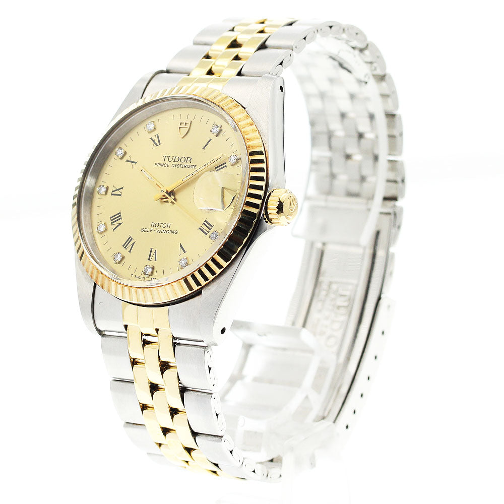 TUDOR Prince Oyster Date 74033 YG bezel 10P gold Dial Automatic Men's_909652