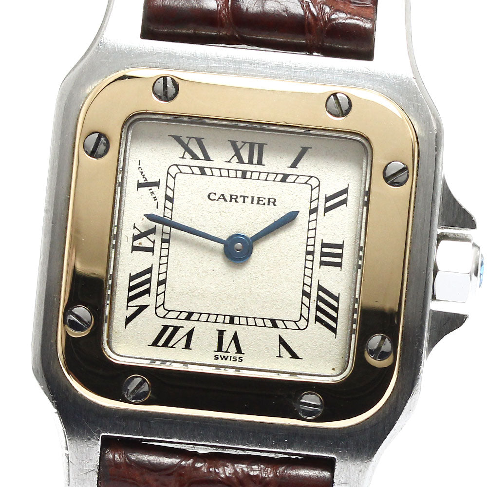 CARTIER Santos Galbe SM beige Dial Quartz Ladies Watch_909661