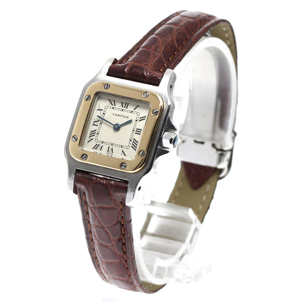 CARTIER Santos Galbe SM beige Dial Quartz Ladies Watch_909661