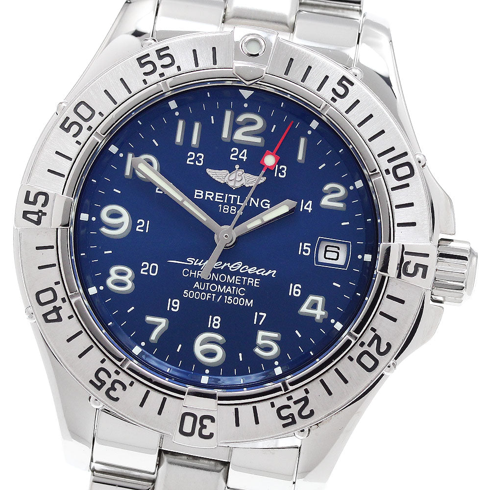 BREITLING Super Ocean A17360 Date blue Dial Automatic Men's Watch_909677
