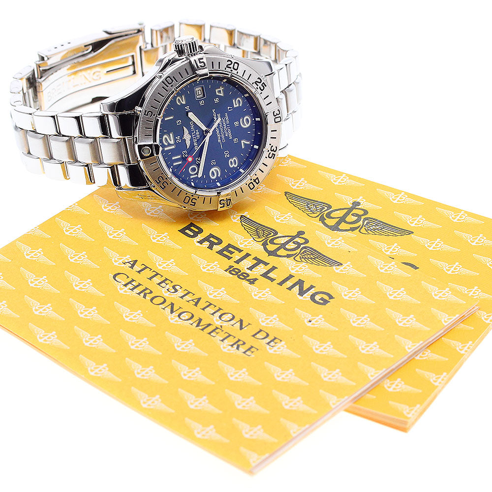 BREITLING Super Ocean A17360 Date blue Dial Automatic Men's Watch_909677